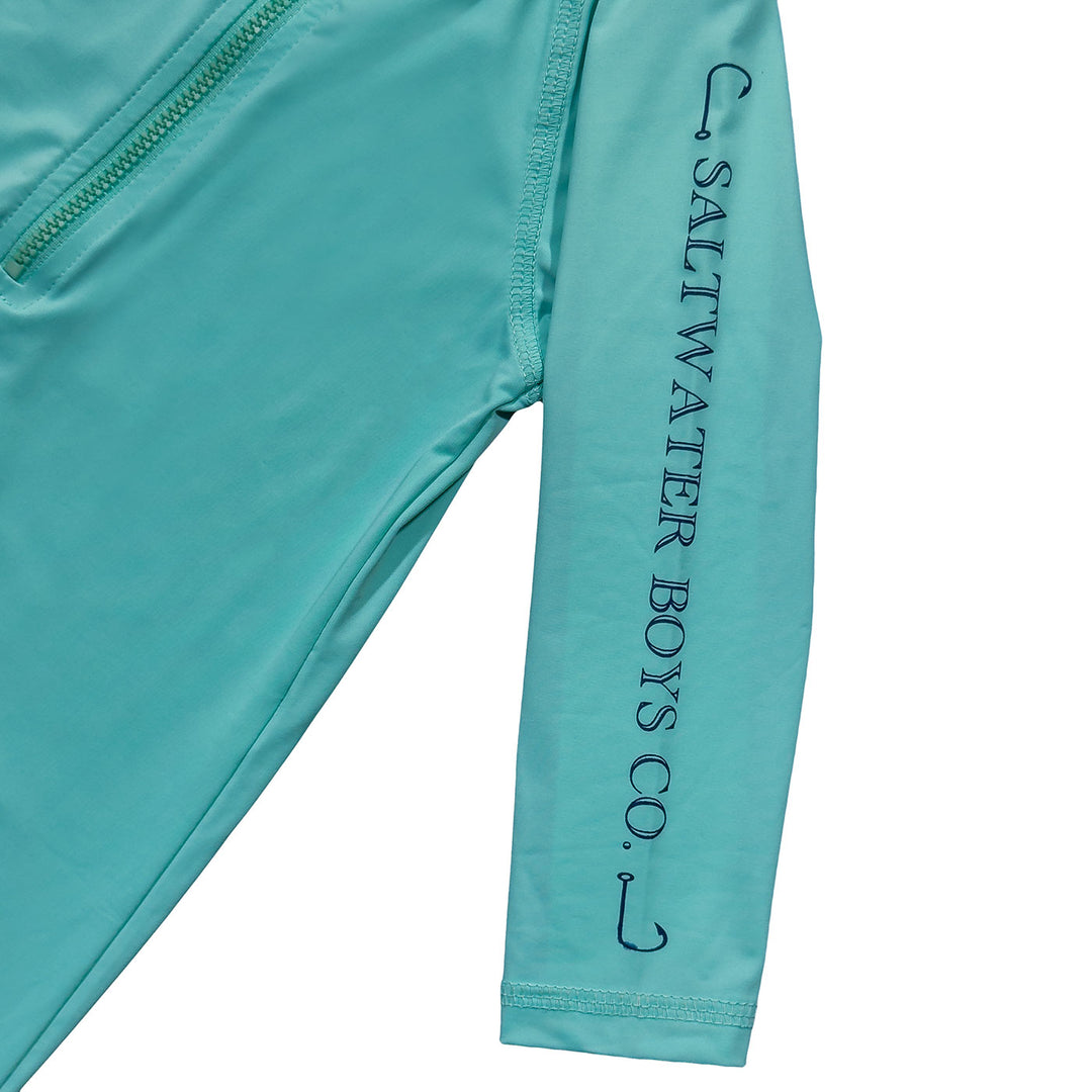 Tybee Rashguard Romper Aqua