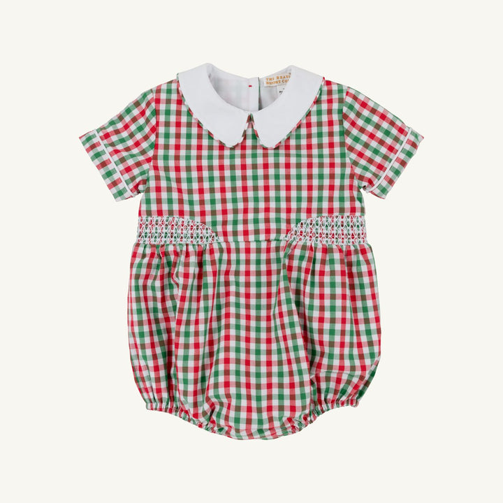 Brentley Bubble Richmond Red and Kiawah Kelly Green Gingham with Worth Ave White