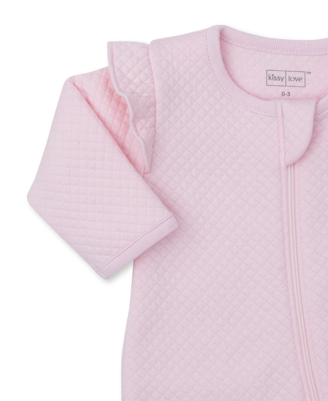 Pink Kissy Love Essentials Jacquard Footie w/ Zip