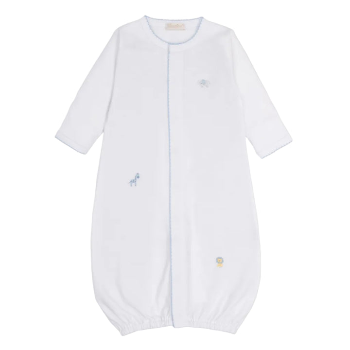 SCE Jungle Hang Out White/Blue Convertible Gown W/Hand Embroidered Stripe