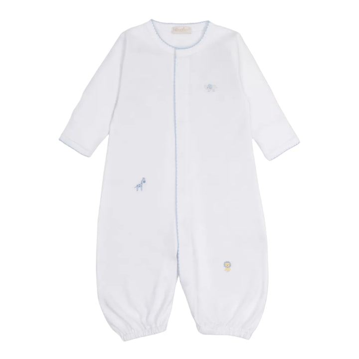 SCE Jungle Hang Out White/Blue Convertible Gown W/Hand Embroidered Stripe