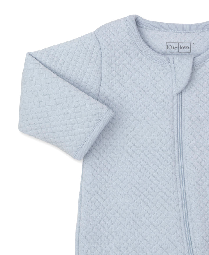 Blue Kissy Love Essentials Jacquard Footie w/ Zip
