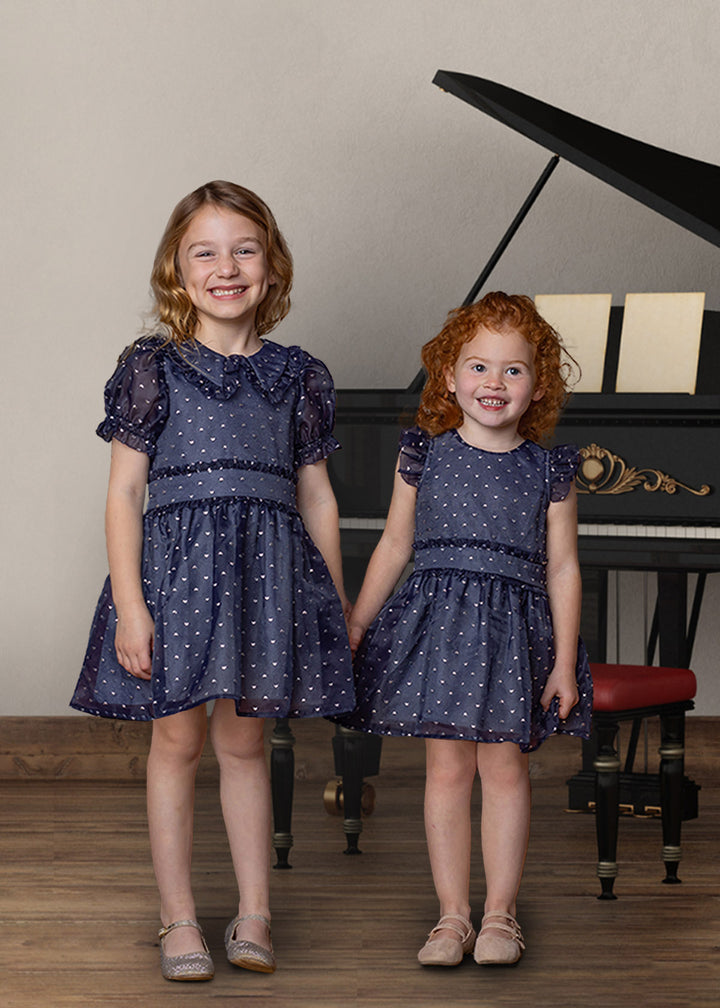Majesty Natural Waist Organza &amp; Sparkling Knit Dress