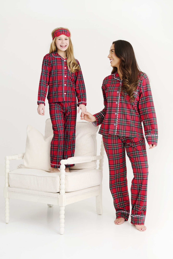 Let Me Lounge Set Society Prep Plaid with Worth Ave White (Mommy)