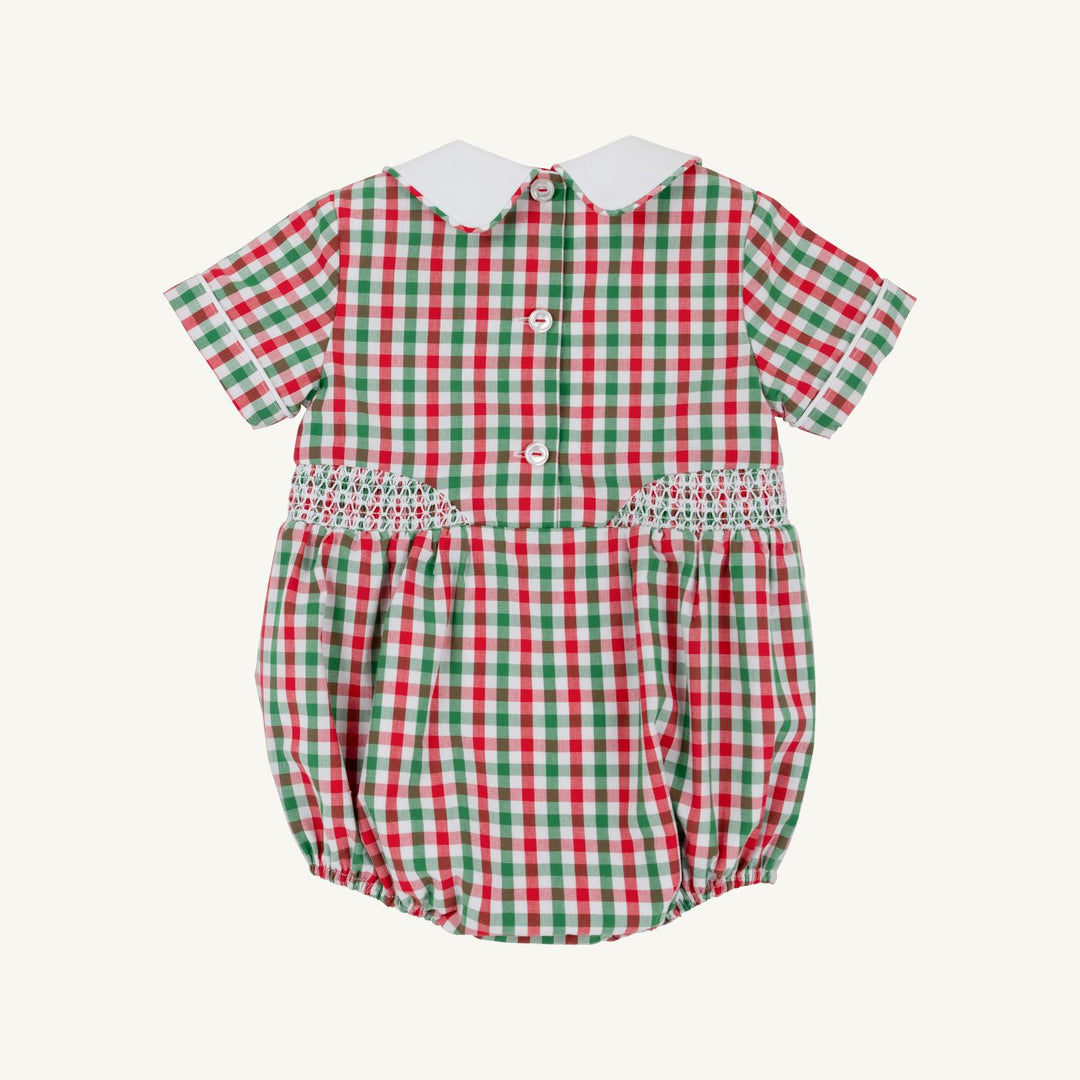 Brentley Bubble Richmond Red and Kiawah Kelly Green Gingham with Worth Ave White