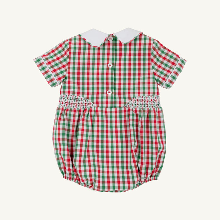 Brentley Bubble Richmond Red and Kiawah Kelly Green Gingham with Worth Ave White