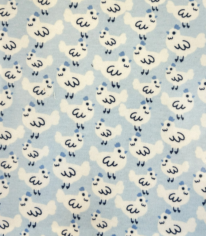 Organic Cotton Footie Blue Chicken