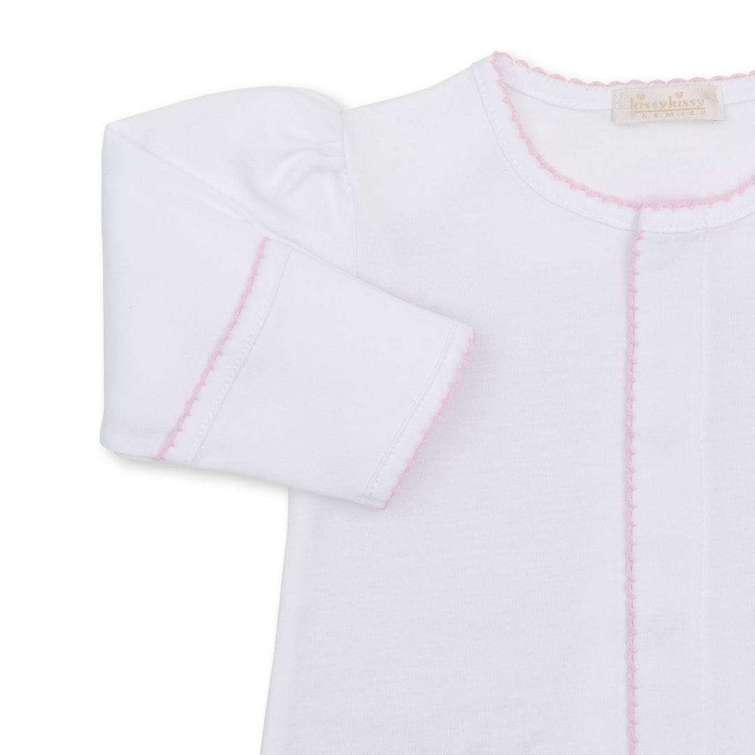 SCE Jungle Hang Out White/Pink Convertible Gown W/Hand Embroidered Stripe