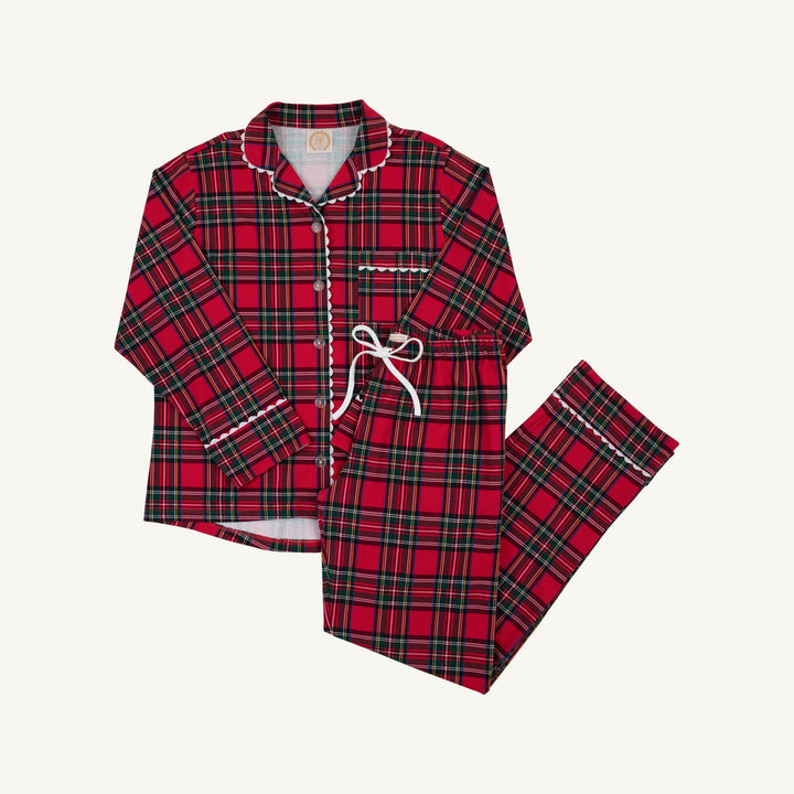 Let Me Lounge Set Society Prep Plaid with Worth Ave White (Mommy)