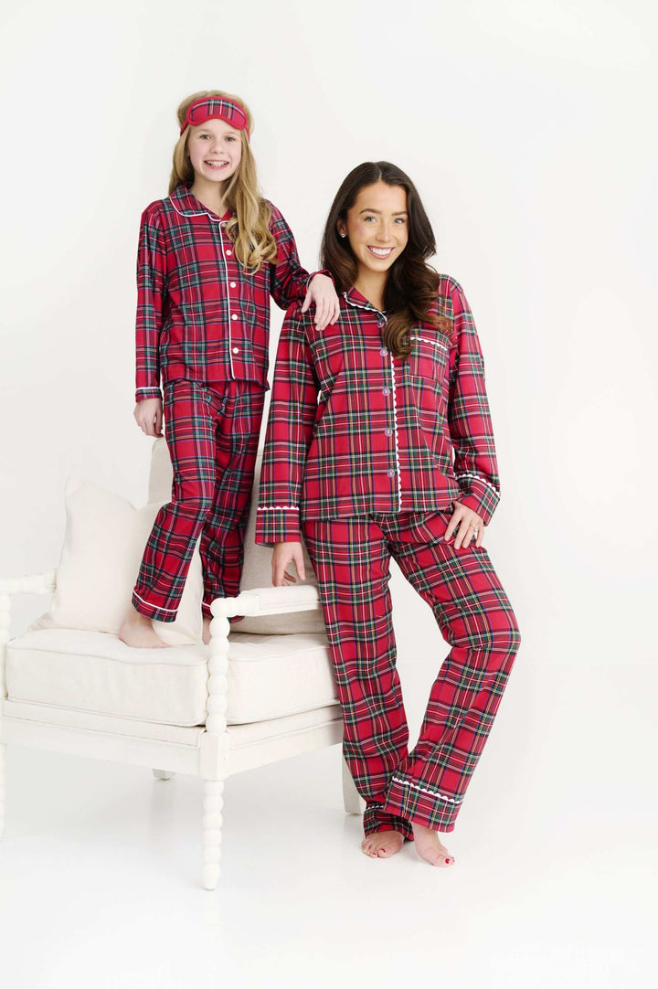Let Me Lounge Set Society Prep Plaid with Worth Ave White (Mommy)