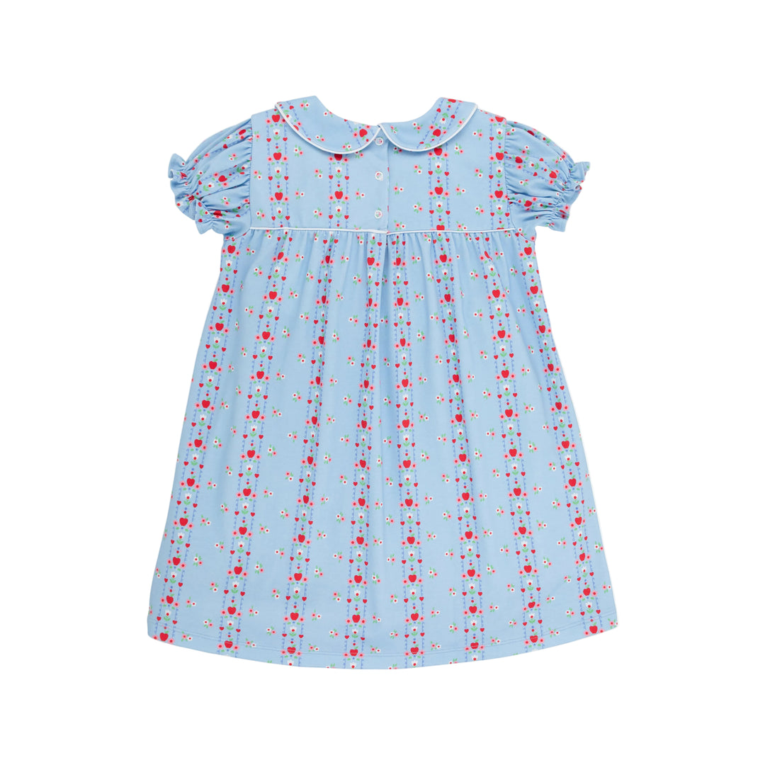 Holly Day Dress - First Day Flowers/Worth Ave White/Richmond Red