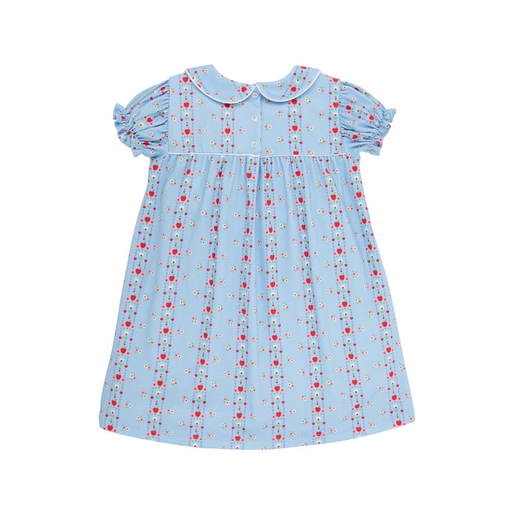 Holly Day Dress - First Day Flowers/Worth Ave White/Richmond Red
