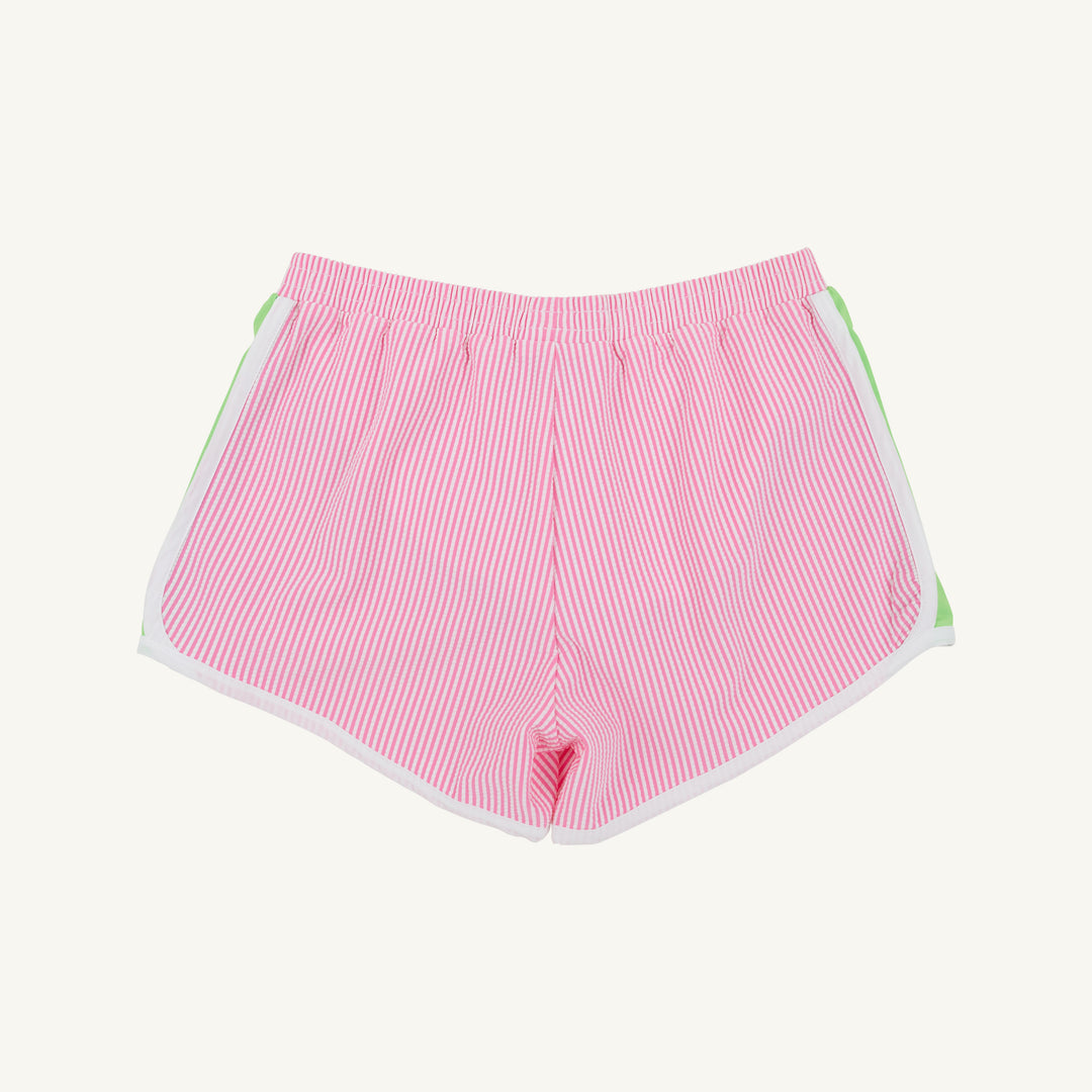 Prepletic™ Shimmy Shake Shorts Hamptons Hot Pink Seersucker/Lexington Lime/Worth Ave White