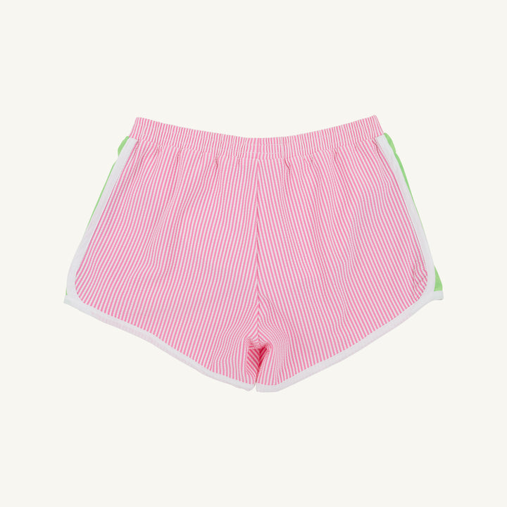 Prepletic™ Shimmy Shake Shorts Hamptons Hot Pink Seersucker/Lexington Lime/Worth Ave White