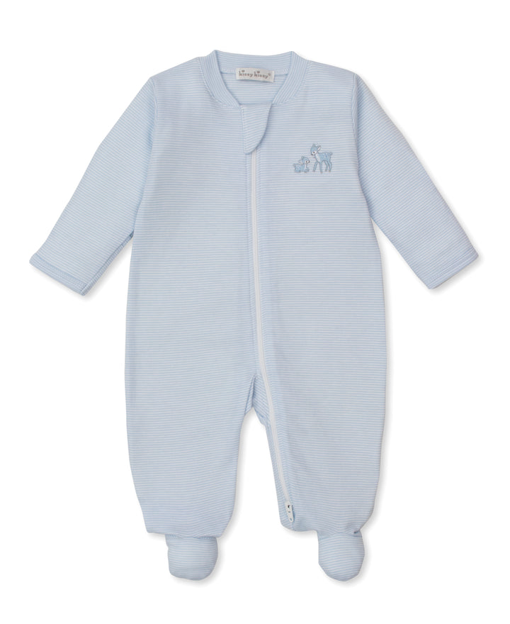 Forest Fanfare Footie W/ Zip Stripe