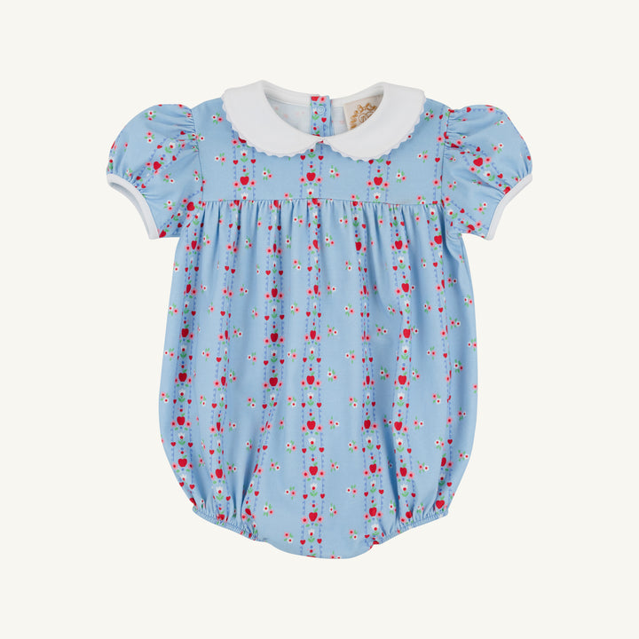 Cindy Lou Bubble - First Day Flowers/Worth Ave White/Richmond Red