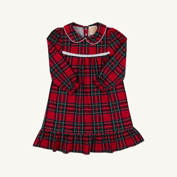 Goldie Locks Gown - Polyester Interlock Society Prep Plaid with Worth Ave White
