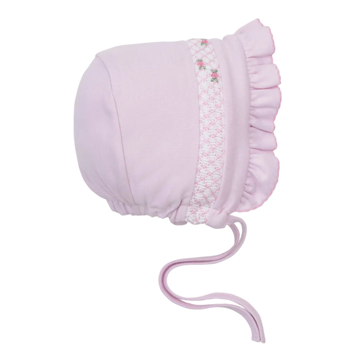 CLB Fall Pink Bonnet with Hand Smocked