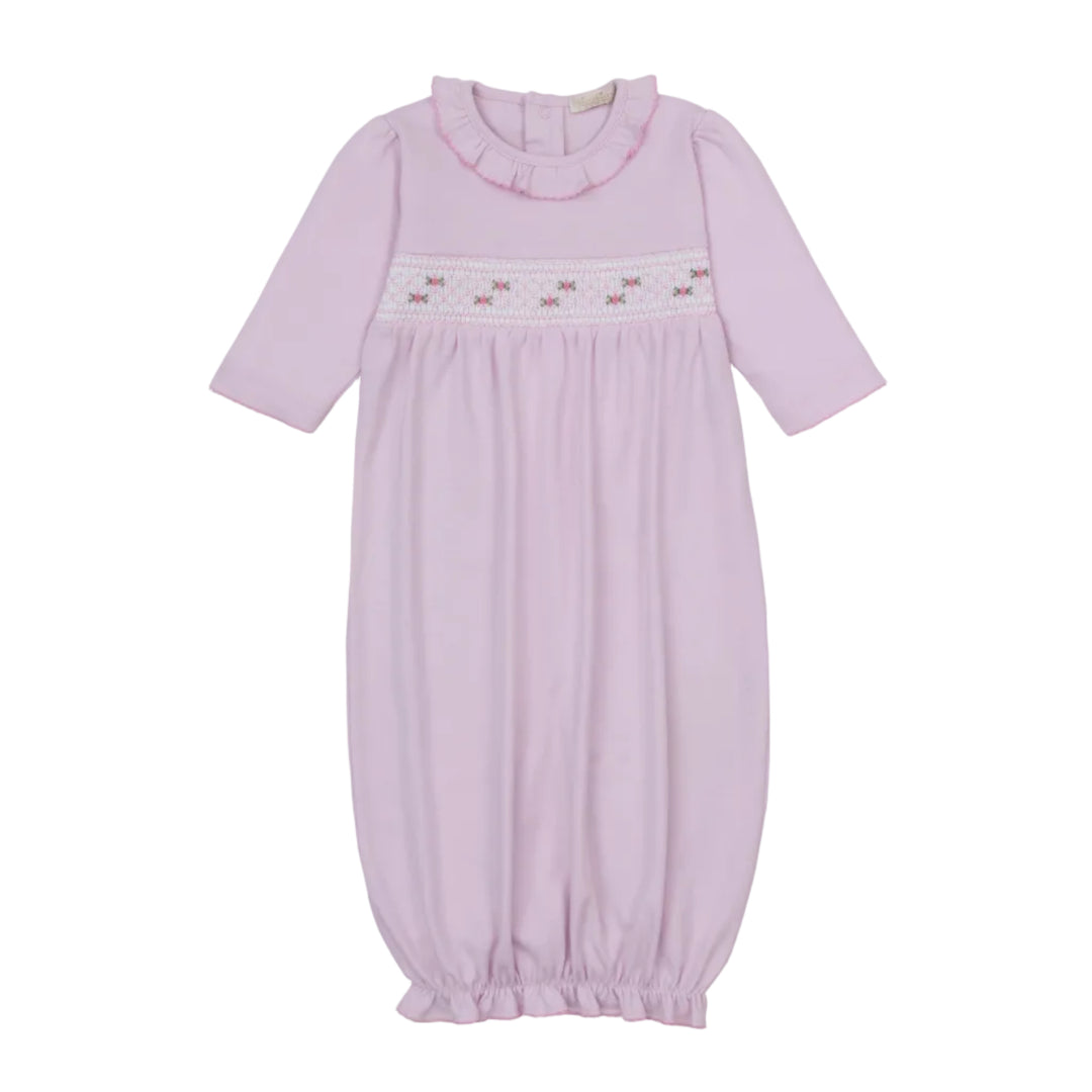 CLB Fall Pink Sack W/Hand Smocked