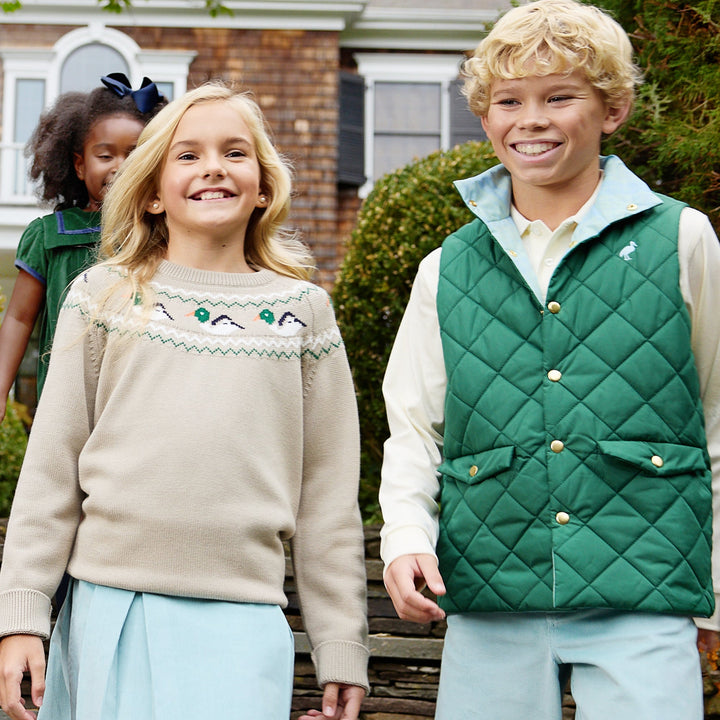 Vaughn Vest - Saratoga Gate Green with Audubon Park Plaid