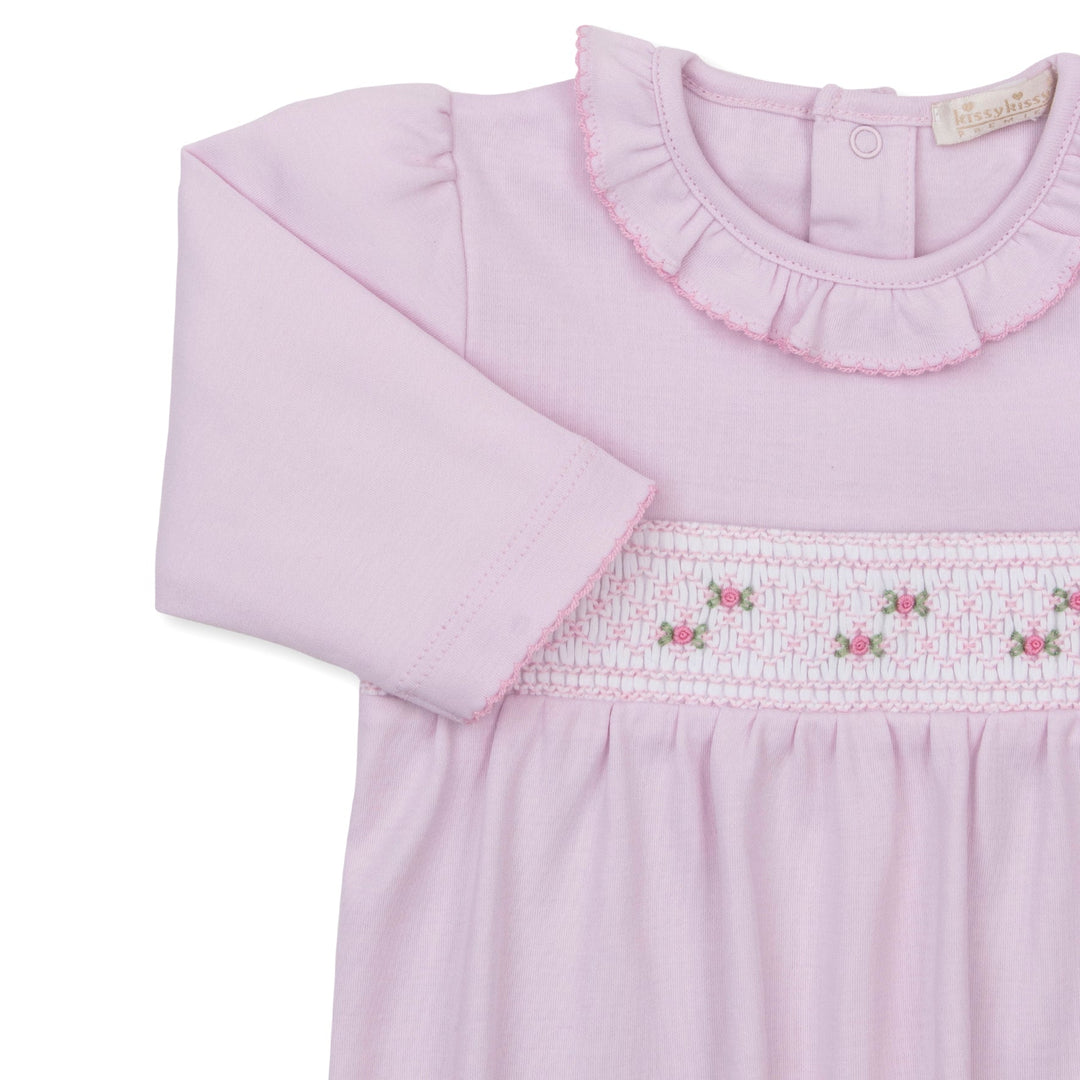 CLB Fall Pink Sack W/Hand Smocked