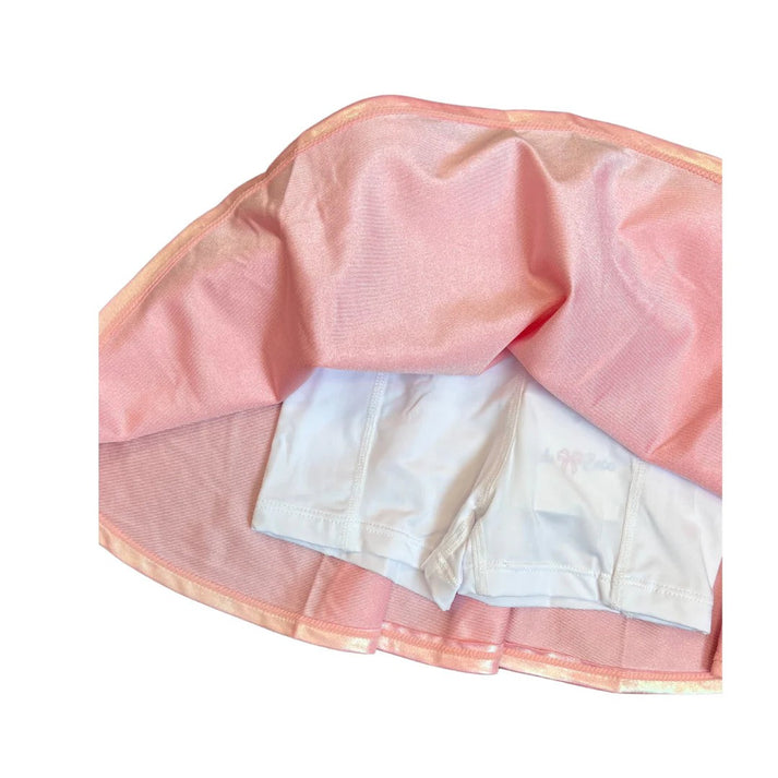 Zoe Metallic Skirt Pink
