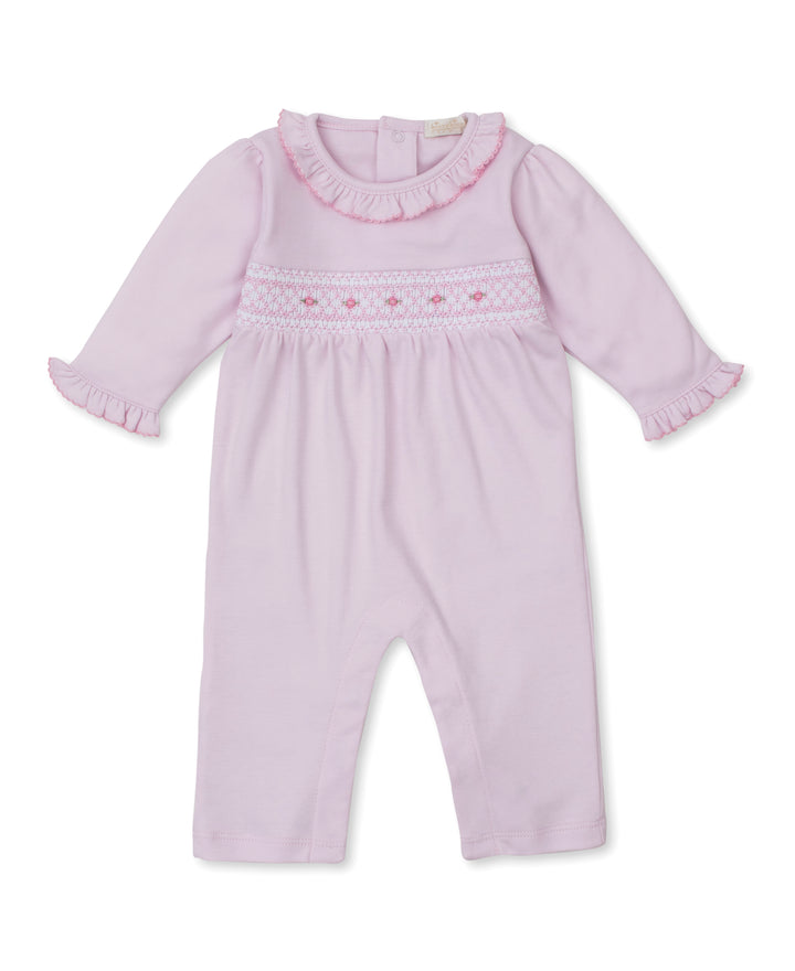 CLB Fall  Pink Hand Smocked Playsuit