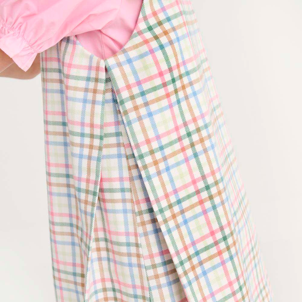 Pleated Ginny Jumper Manalapan Plaid