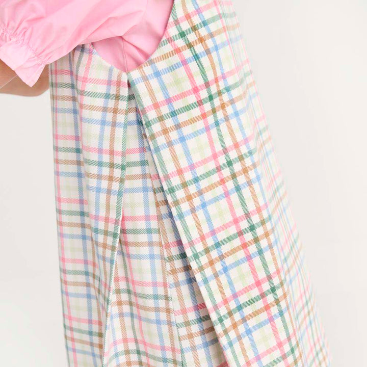 Pleated Ginny Jumper Manalapan Plaid