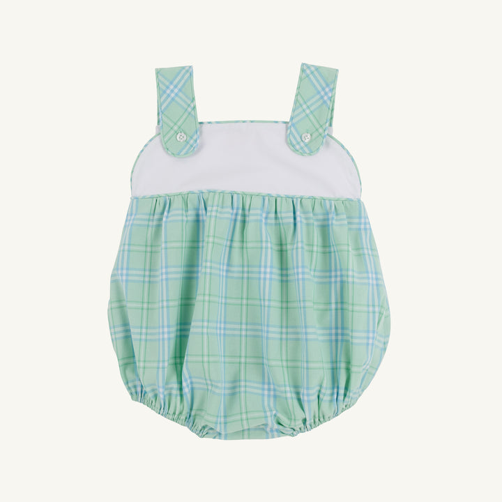 Bingham Bubble Worth Ave White with Pelham Bay Plaid (Green)