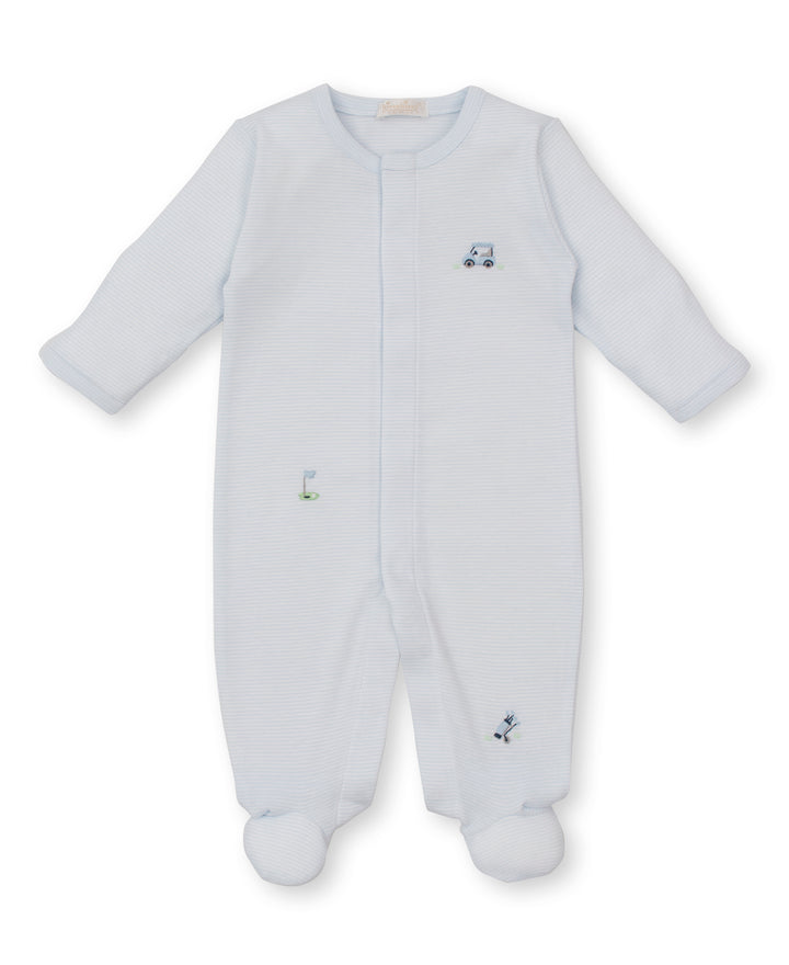 Premier Fairyway Foursome Footie W/Hand Embroidered Stripe