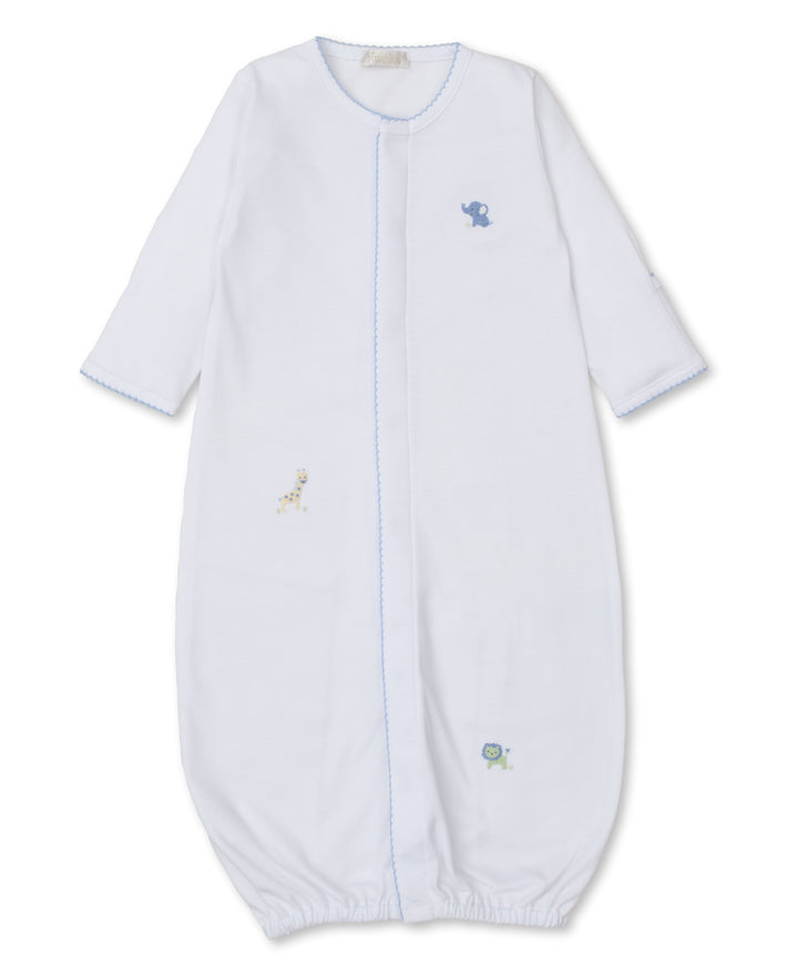 Blue Convertible Gown W/ Hand Embroidery - Jungle Mates