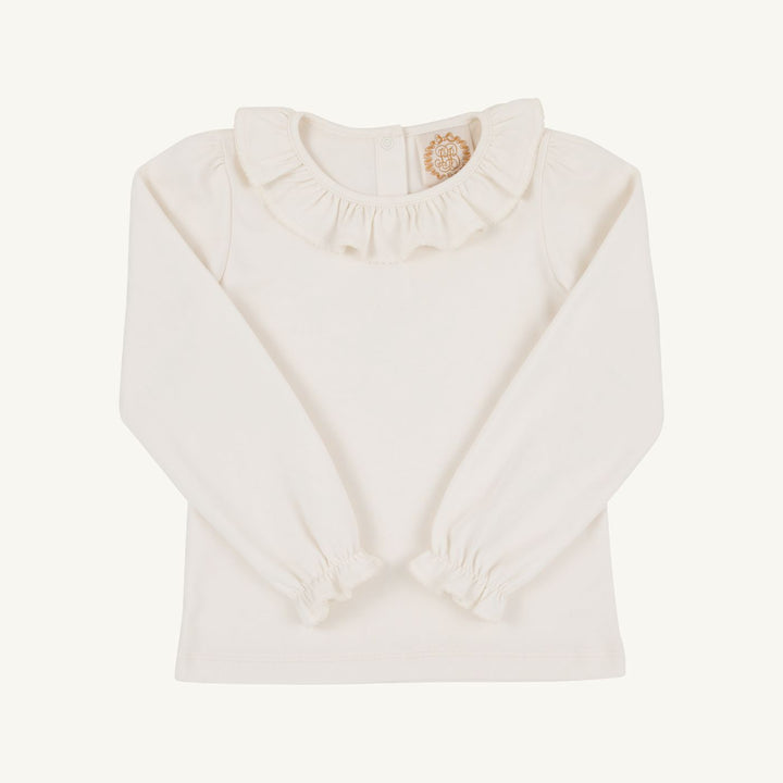 Long Sleeve Ramona Ruffle Shirt &amp; Onesie - Palmetto Pearl