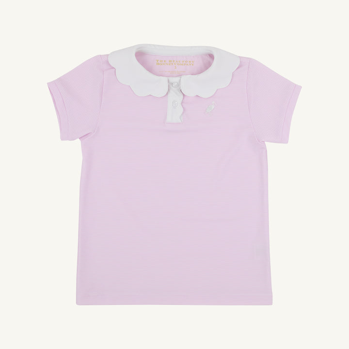 Prepletic™ Preppy Polo Valley High Violet Stripe with Worth Ave White
