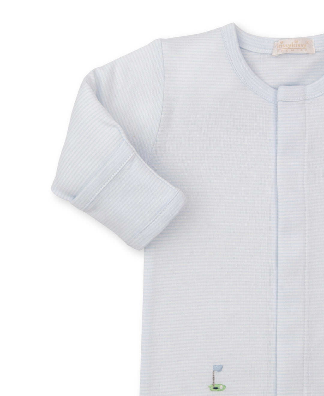 Premier Fairyway Foursome Footie W/Hand Embroidered Stripe