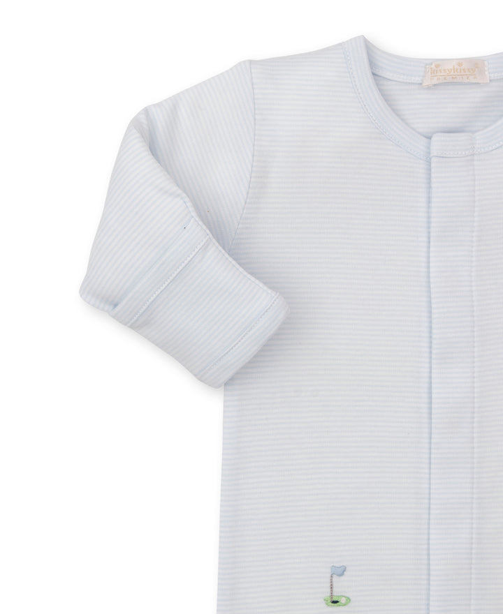 Premier Fairyway Foursome Footie W/Hand Embroidered Stripe