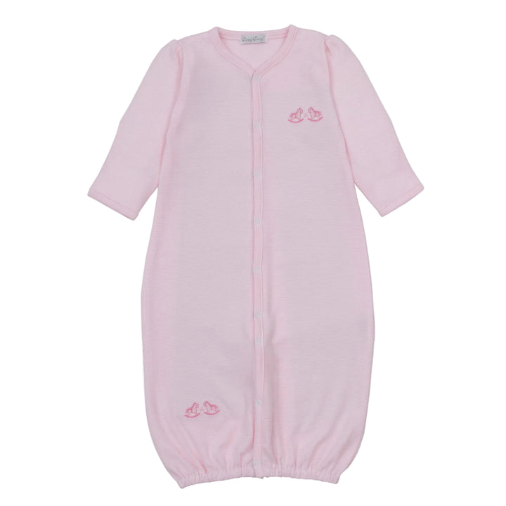 Gingham Rockers Pink Convertible Gown Stripe