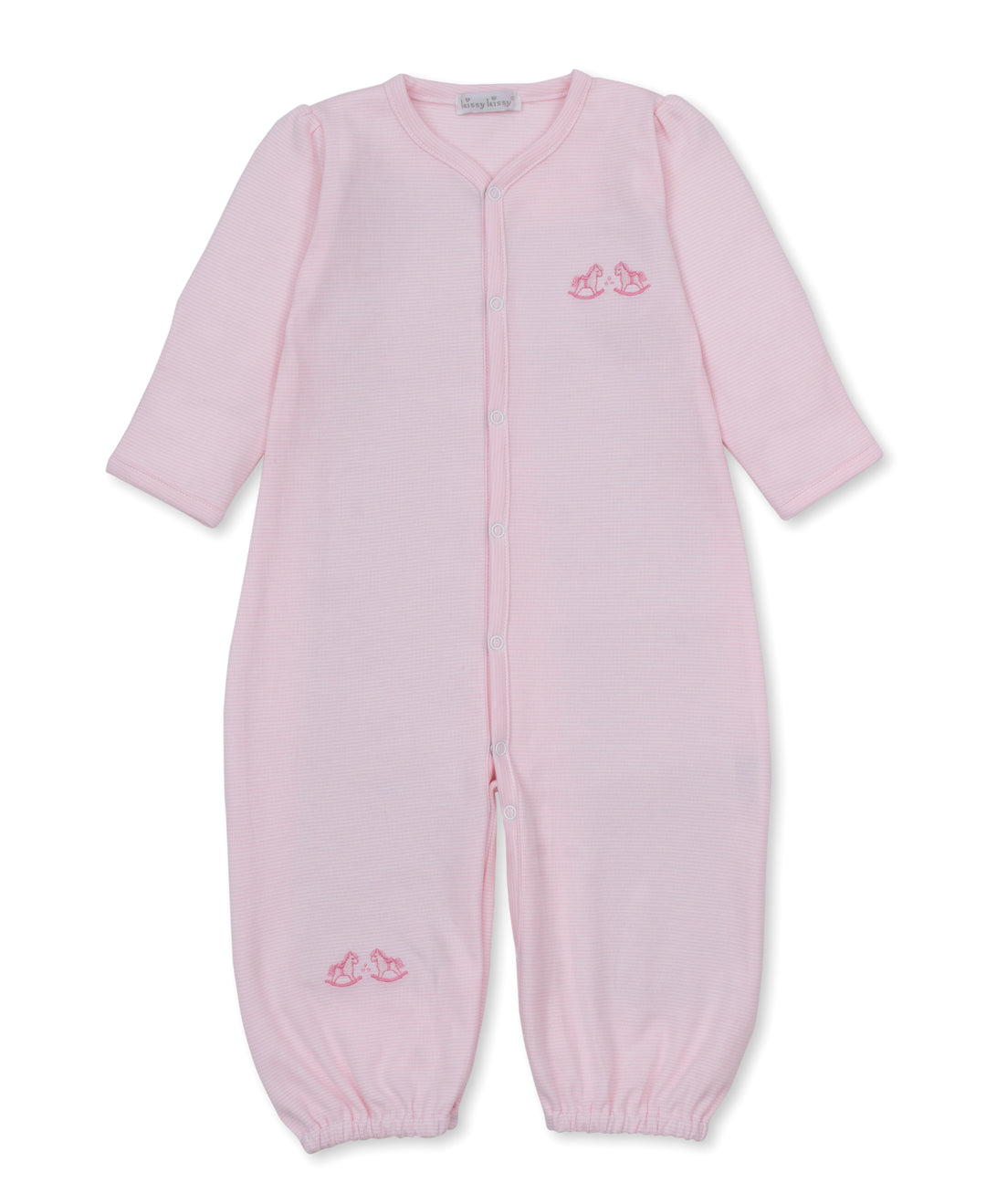 Gingham Rockers Pink Convertible Gown Stripe