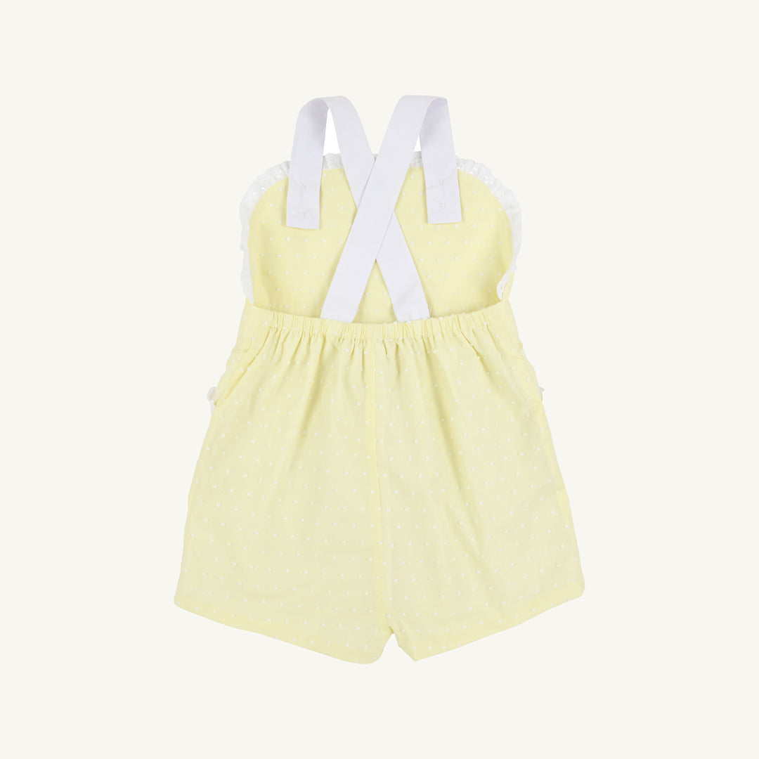 Ruthie Romper York Yellow and Worth Ave White