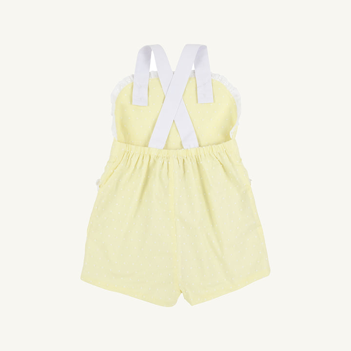 Ruthie Romper York Yellow and Worth Ave White