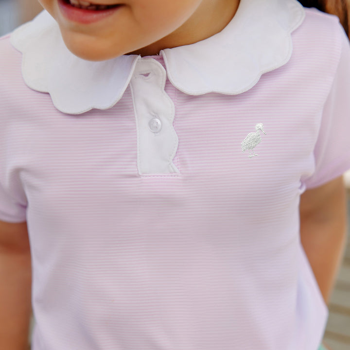 Prepletic™ Preppy Polo Valley High Violet Stripe with Worth Ave White