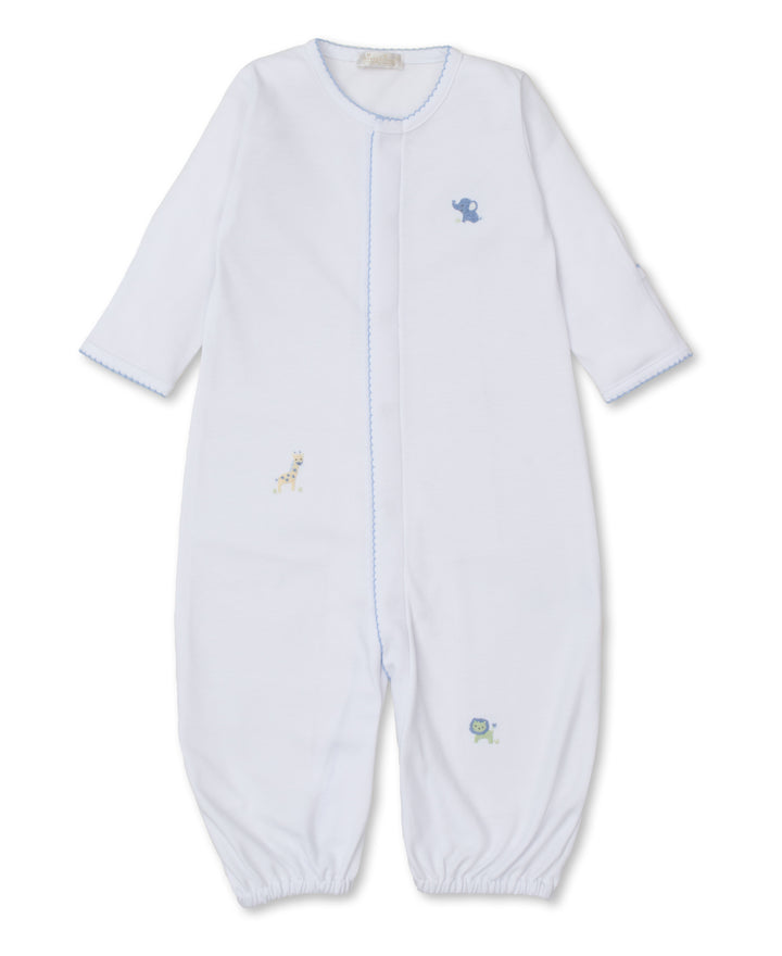 Blue Convertible Gown W/ Hand Embroidery - Jungle Mates