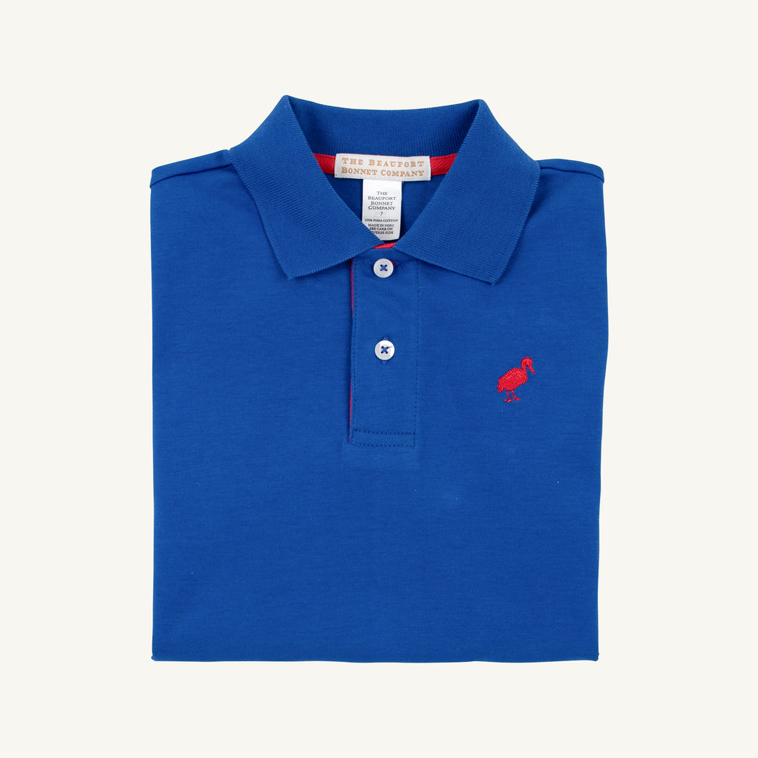 Prim &amp; Proper Polo &amp; Onesie Rockefeller Royal with Richmond Red