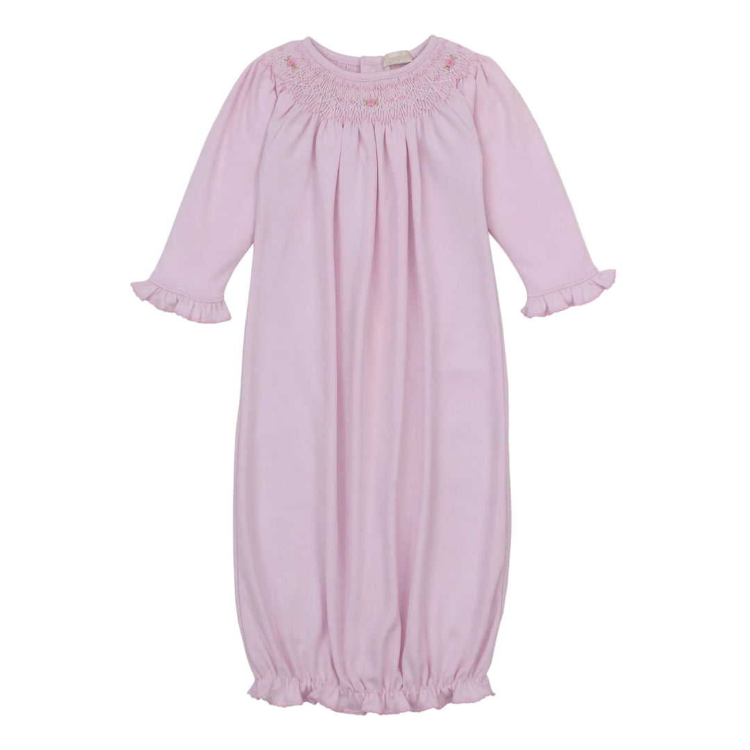 CLB Fall Bishop Pink Sack W/Hand Smocked