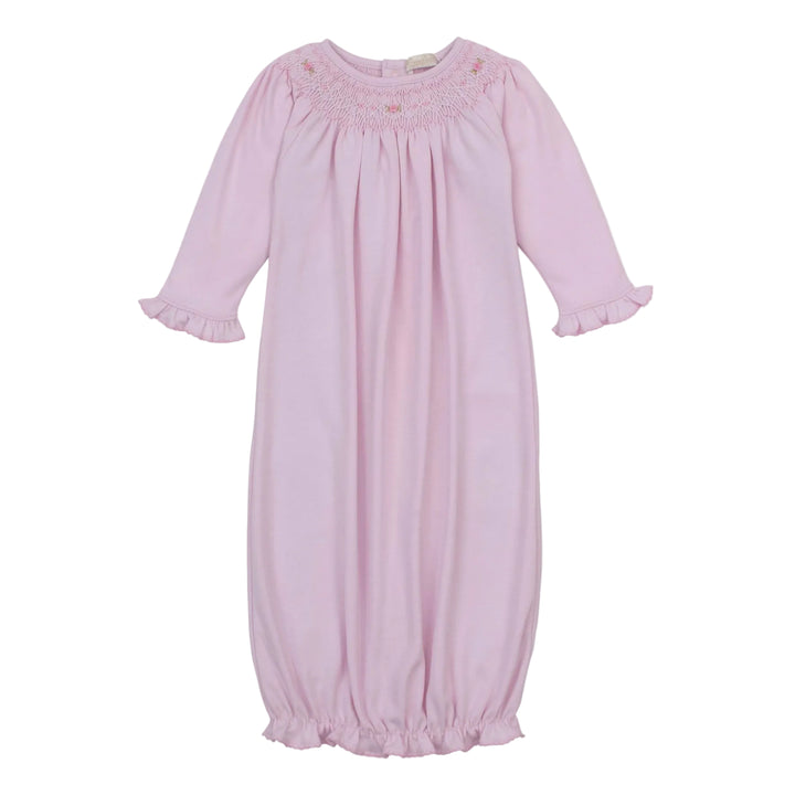 CLB Fall Bishop Pink Sack W/Hand Smocked