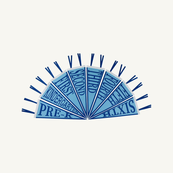 Picture Perfect Pennants - Brookline Blue/Rockefeller Royal/Worth Ave White