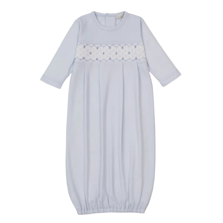 CLB Summer Anchors Sack W/Hand Smocked Light Blue
