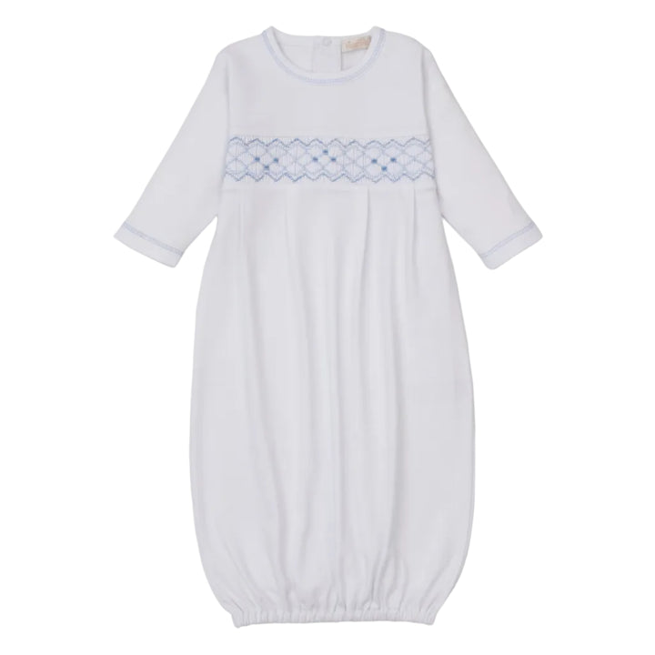 CLB Summer 26 White/Light Blue W/Hand Smocked Sack