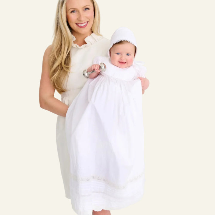 Grandccasion Blessed Christening Gown Set - Girl Worth Avenue White
