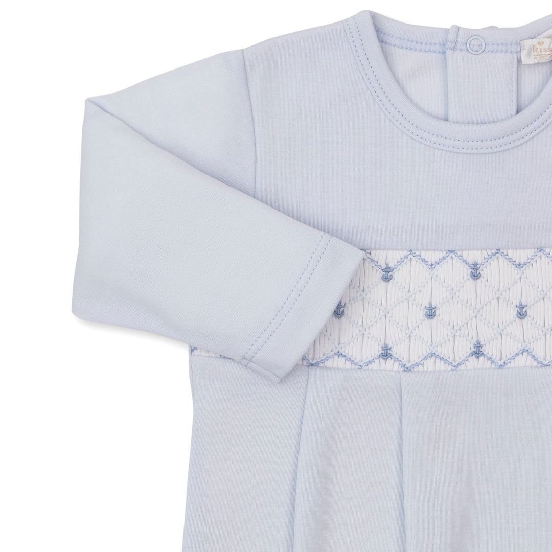 CLB Summer Anchors Sack W/Hand Smocked Light Blue